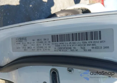 2015 Ram 1500 Express из США, поврежденный, VIN 1C6RR6FG8FS623486